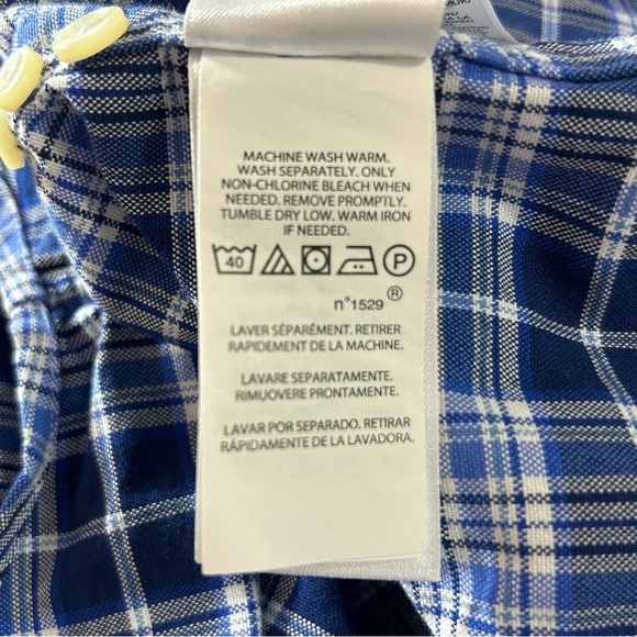 POLO Ralph Lauren Button Down Shirt Men's Plaid Blue White Size Small - Picture 4 of 7